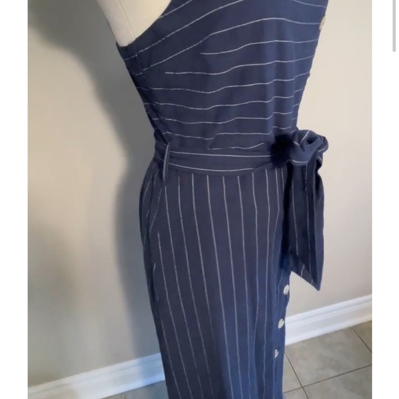 Urban Outfitters Lost + Wander Navy Striped Button Dress Sz. M - Picture 3 of 5